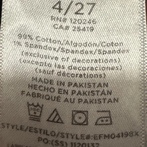 Kensie “The Jessica” High Rise Cropped Barrel Jean-Sz 4/27-Cotton Blend-EUC - Picture 10 of 10